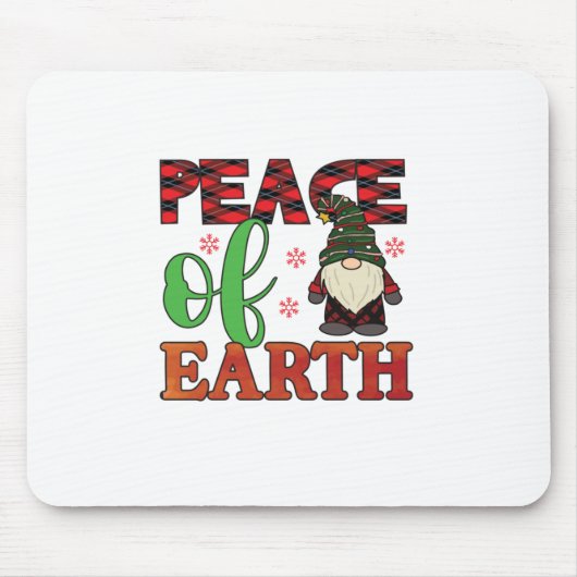 Frohe Weihnachten Frieden auf der Erde Mousepad (Vorne)