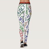 Frohe Weihnachten Frieden Liebe Joy Pattern Leggings (Rückseite)
