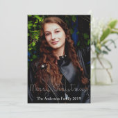 Frohe Weihnachten froh und hell Fügen Sie Ihr Foto (Stehend Vorderseite)