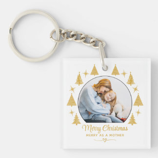 Frohe Weihnachten Froh wie eine Mutter Weißgold Fo Schlüsselanhänger