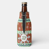 Frohe Weihnachten frohe Flasche cooler Flaschenkühler (Flasche Rückseite)