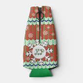 Frohe Weihnachten frohe Flasche cooler Flaschenkühler (Rückseite)