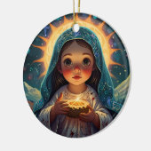 Frohe Weihnachten frohe Jahreszeit Keramik Ornament (Links)