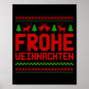 Frohe Weihnachten frohe Weihnachten auf Deutsch Fu Poster