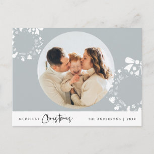 Frohe Weihnachten, frohe Weihnachten Familienfeier Postkarte