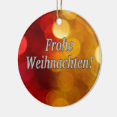 Frohe Weihnachten! Frohe Weihnachten im deutschen Keramikornament (Links)