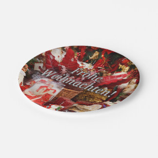 Frohe Weihnachten! Frohe Weihnachten im deutschen Pappteller
