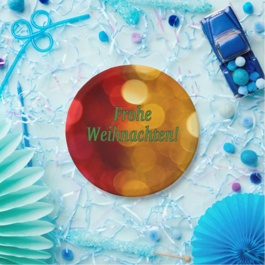 Frohe Weihnachten! Frohe Weihnachten im Deutschen Pappteller (Party)