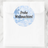 Frohe Weihnachten! Frohe Weihnachten im Deutschen  Runder Aufkleber (Tasche)