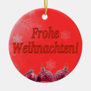 Frohe Weihnachten! Frohe Weihnachten in deutschem Keramik Ornament