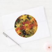 Frohe Weihnachten! Frohe Weihnachten in deutscher  Runder Aufkleber (Umschlag)