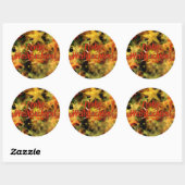 Frohe Weihnachten! Frohe Weihnachten in deutscher Runder Aufkleber (Blatt)