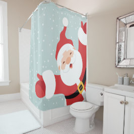 Frohe Weihnachten frohe Weihnachtsmann | Duschvorh Duschvorhang
