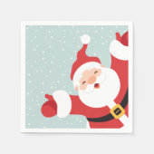 Frohe Weihnachten frohe Weihnachtsmann | Napkin Serviette (Vorderseite)