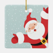 Frohe Weihnachten frohe Weihnachtsmann | Ornament (Rückseite)