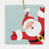 Frohe Weihnachten frohe Weihnachtsmann | Ornament (Vorderseite)