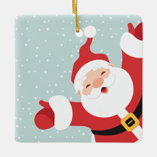 Frohe Weihnachten frohe Weihnachtsmann | Ornament (Vorderseite)