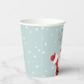 Frohe Weihnachten frohe Weihnachtsmann | Papier-Cu Pappbecher (Rechts)