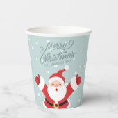 Frohe Weihnachten frohe Weihnachtsmann | Papier-Cu Pappbecher (Vorderseite)