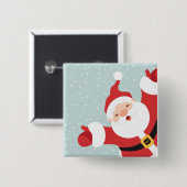 Frohe Weihnachten frohe Weihnachtsmann | Schaltflä Button (Vorne & Hinten)