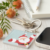 Frohe Weihnachten frohe Weihnachtsmann | SCHLÜSSEL Schlüsselanhänger (Vorderseite rechts)