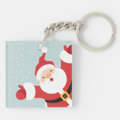 Frohe Weihnachten frohe Weihnachtsmann | SCHLÜSSEL Schlüsselanhänger (Rückseite)