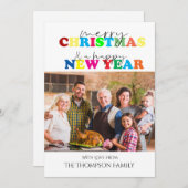 Frohe Weihnachten Frohes Neues Jahr 2025 Farbiges (Vorne/Hinten)