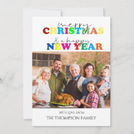 Frohe Weihnachten Frohes Neues Jahr 2025 Farbiges 