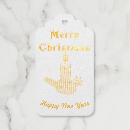 Frohe Weihnachten - Frohes Neues Jahr Geschenkanhänger (Vorderseite)