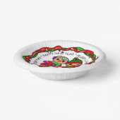 Frohe Weihnachten | Frohes Neues Jahr | Gingerbrea Pappteller (Gewinkelt)