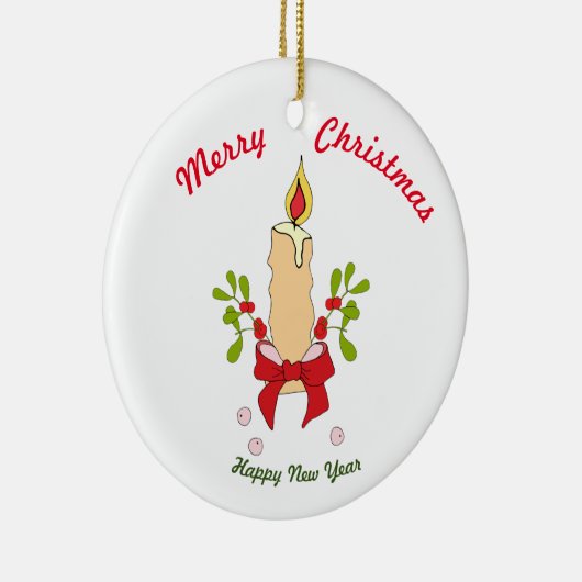 Frohe Weihnachten Frohes Neues Jahr Keramik Orname Keramik Ornament (Rechts)