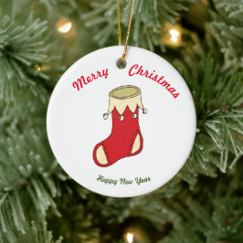 Frohe Weihnachten Frohes Neues Jahr Keramik Orname Keramik Ornament