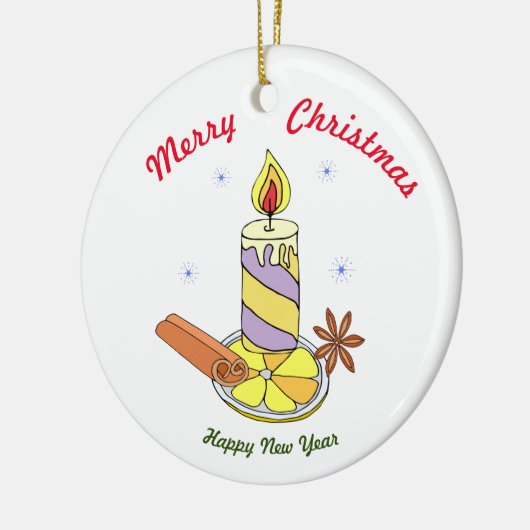 Frohe Weihnachten Frohes Neues Jahr Keramik Orname Keramik Ornament (Links)