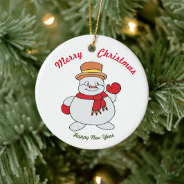 Frohe Weihnachten Frohes Neues Jahr Keramik Orname Keramik Ornament