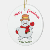 Frohe Weihnachten Frohes Neues Jahr Keramik Orname Keramik Ornament (Links)