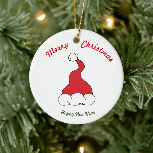 Frohe Weihnachten Frohes Neues Jahr Keramik Orname Keramik Ornament (Baum)