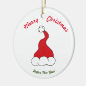 Frohe Weihnachten Frohes Neues Jahr Keramik Orname Keramik Ornament (Links)