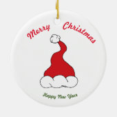 Frohe Weihnachten Frohes Neues Jahr Keramik Orname Keramik Ornament (Hinten)