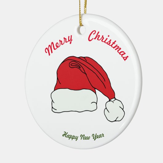 Frohe Weihnachten Frohes Neues Jahr Keramik Orname Keramik Ornament (Links)