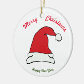 Frohe Weihnachten Frohes Neues Jahr Keramik Orname Keramik Ornament (Links)