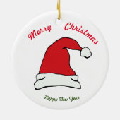 Frohe Weihnachten Frohes Neues Jahr Keramik Orname Keramik Ornament (Hinten)