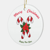 Frohe Weihnachten Frohes Neues Jahr Keramik Orname Keramik Ornament (Links)