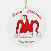 Frohe Weihnachten Frohes Neues Jahr Keramik Orname Keramik Ornament (Vorne)