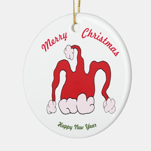 Frohe Weihnachten Frohes Neues Jahr Keramik Orname Keramik Ornament (Links)