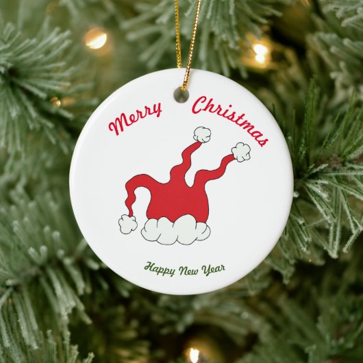 Frohe Weihnachten Frohes Neues Jahr Keramik Orname Keramik Ornament (Baum)