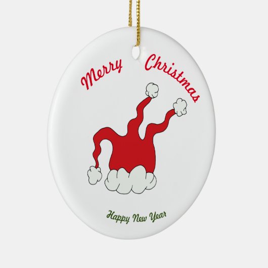 Frohe Weihnachten Frohes Neues Jahr Keramik Orname Keramik Ornament (Rechts)