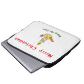 Frohe Weihnachten - Frohes Neues Jahr Laptopschutzhülle (Vorne Knopf)