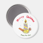 Frohe Weihnachten - Frohes Neues Jahr Magnet (Vorderseite/Rückseite)