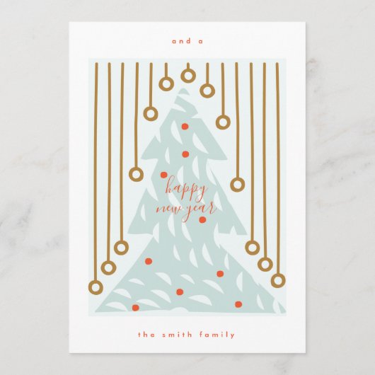 Frohe Weihnachten | Frohes Neujahrspalmenbaum (Rückseite)