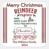 Frohe Weihnachten fröhlich Sticker (Vorderseite)